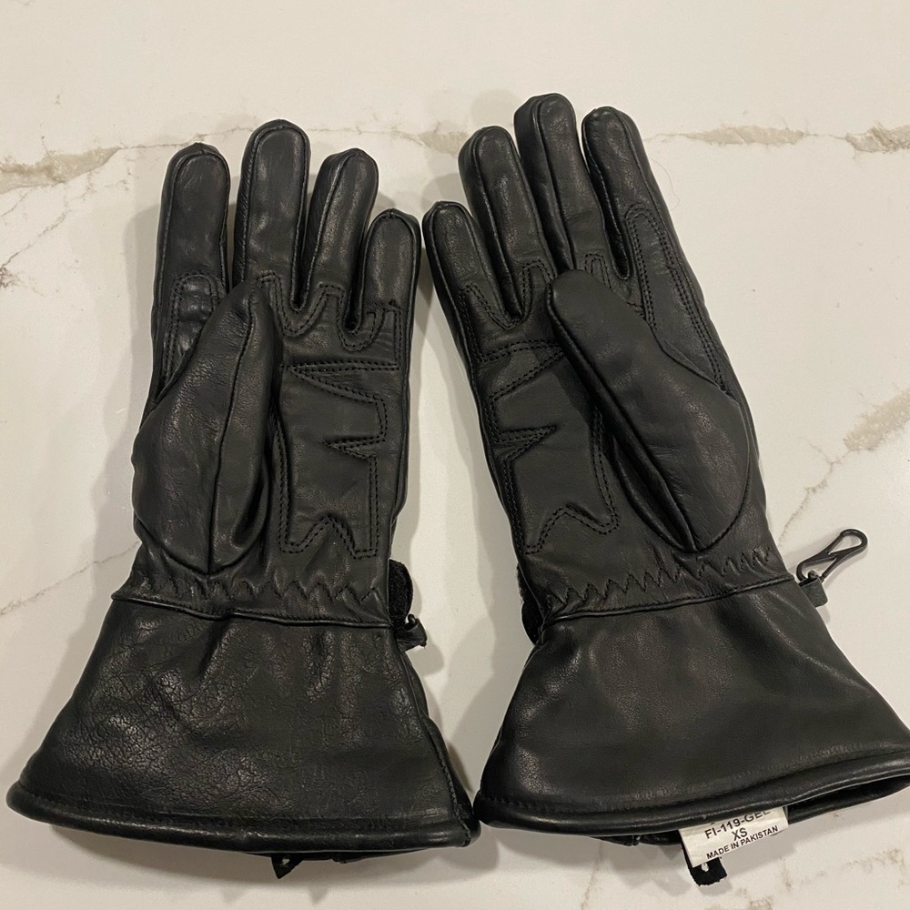Black Leather Gloves